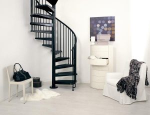 Civik Spiral Staircase in Black from The Staircase People