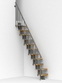 Oak30 Space Saver Stair in Iron Grey from TheStaircasePeople.co.uk