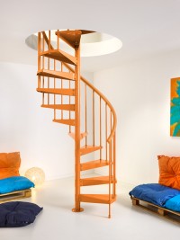 Clip Spiral Staircase in Orange from TheStaircasePeople.co.uk