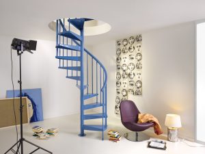 Clip Spiral Staircase in Blue from TheStaircasePeople.co.uk