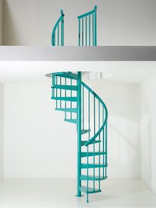 The Clip Spiral Stair in Green from TheStaircasePeople.co.uk