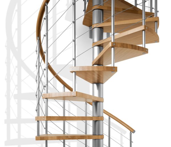 Genius T010 Spiral Staircase in Chrome from TheStaircasePeople.co.uk